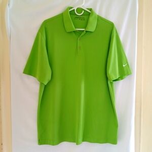 Nike Dri-fit Logo Golf Polo Shirt Size Large